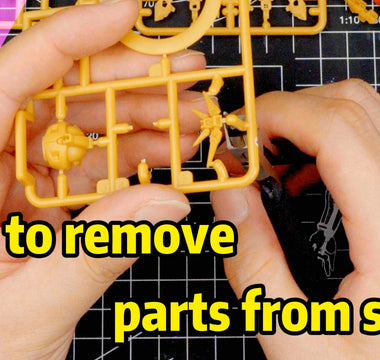 How to remove parts from sprue