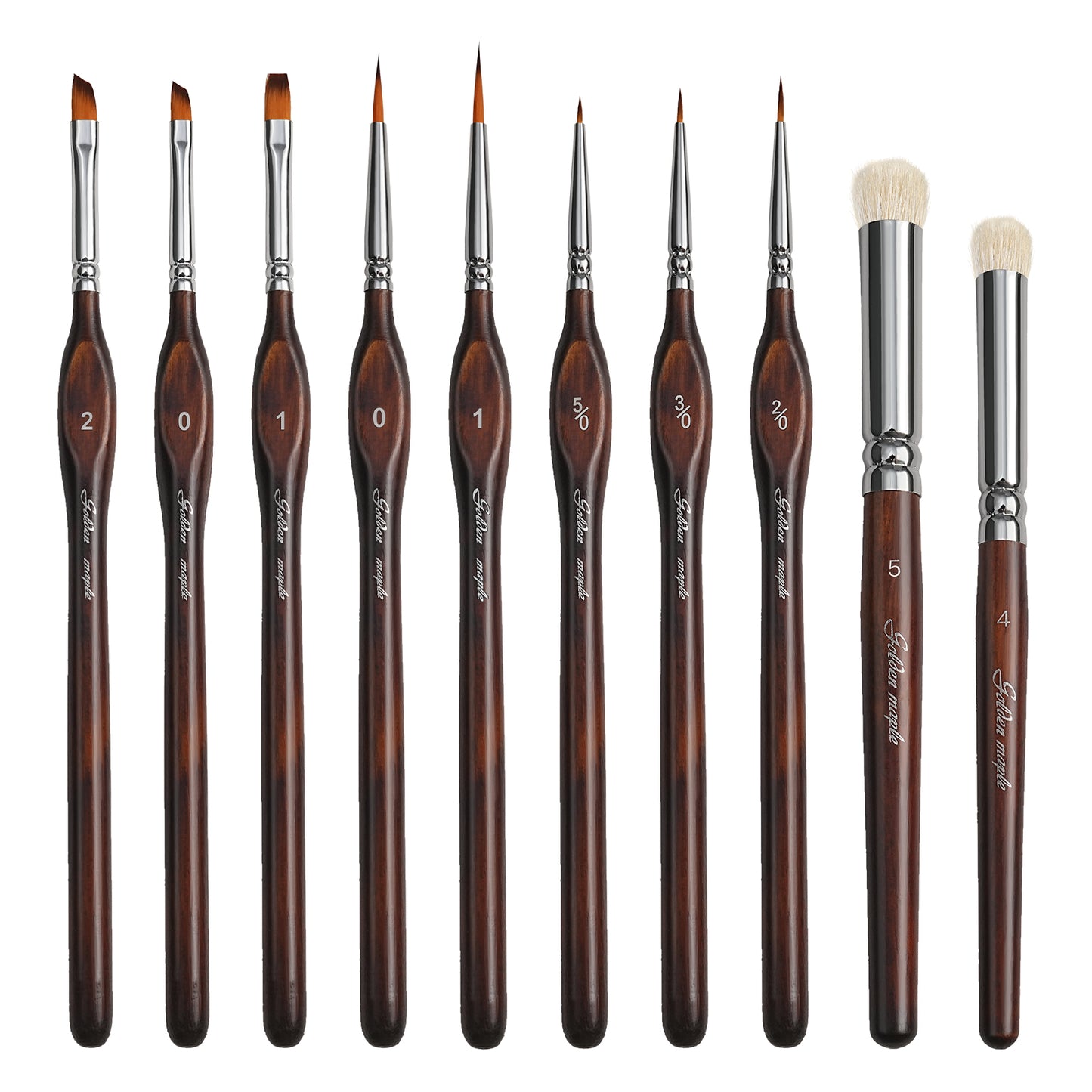 Golden Maple 10PCS Detail & Dry Brush Set