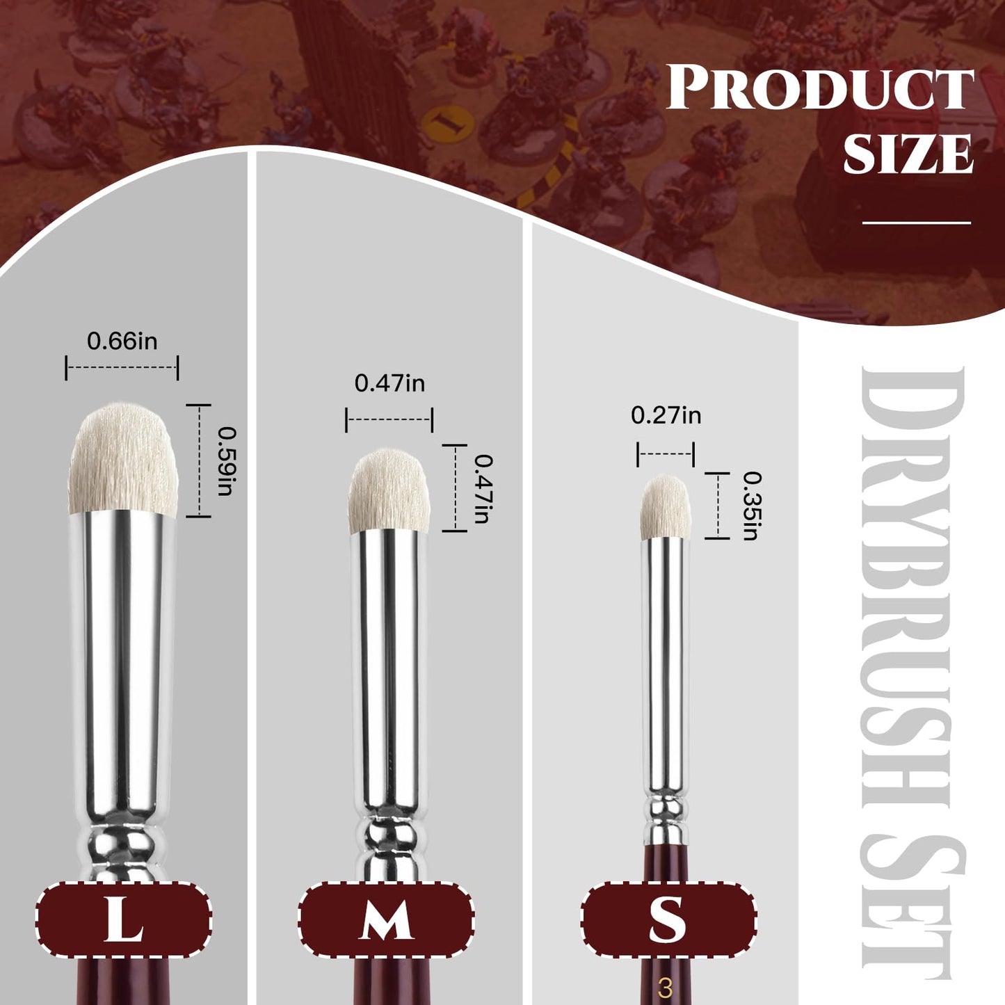 Golden Maple Master I: 7PCS Kolinsky Sable & Goat Hair Miniature Paint Brush Set