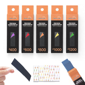 100pcs Self-Adhesive Sandpaper Set - 400/600/800/1000/1200 Grit for Model Kits, Gundam & Miniature Finishing