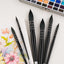 Golden Maple Premium Sable Hair 6PCS Mop Brush Set For Watercolor Acrylic Oil Painting Size 2/4/6/8/10/12