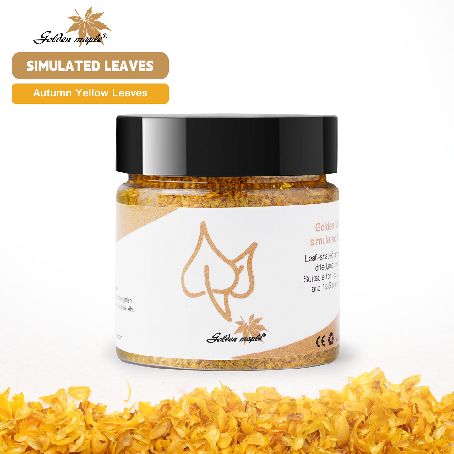 Golden Maple Simulated Leaves