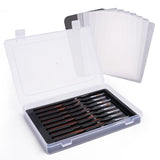 Wet Palette Kit includes 9pcs Miniature Detail Miniature Brush Set in a clear travel case with sponges & wet papers.
