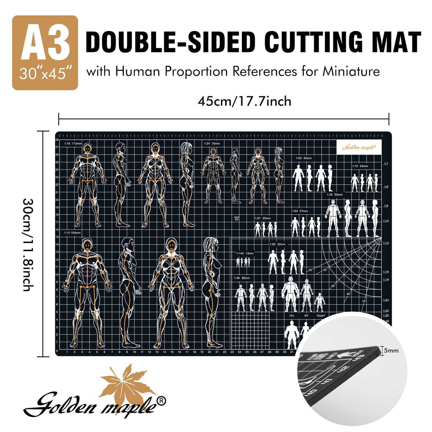 Golden Maple Anatomical Cutting Matt