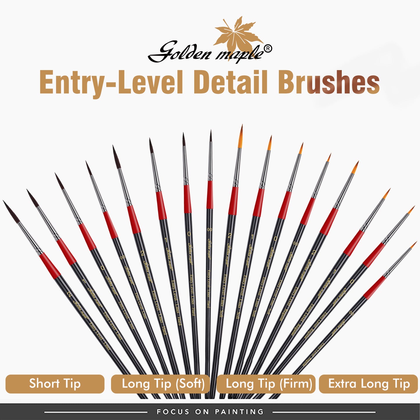 Golden Maple Entry-Level Detail Brushes