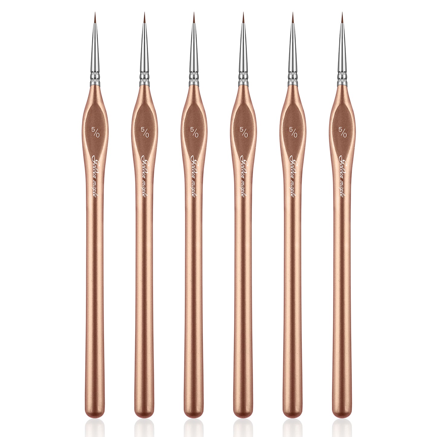 Golden Maple 6PCS Micro Fine Detail Pincéis set, Artista Profissional Ponta Fina Pincel de Pintura em Miniatura para Óleo de Aquarela Acrílico, Artesanato, Modelos, Pintura Rupestre, Pintura por Número