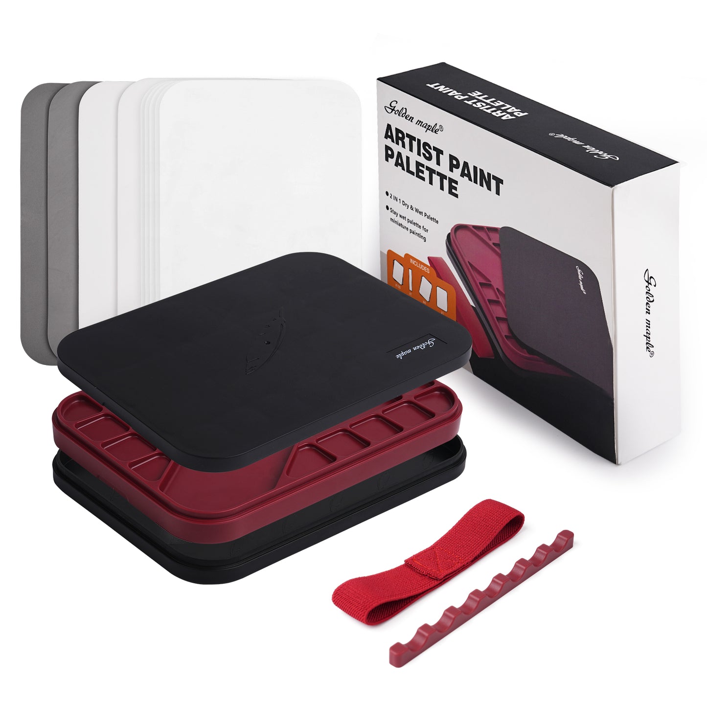 Golden Maple 2 in 1 Wet Palette Kit for Acrylic Miniature Painting