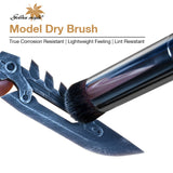 Use a dry brush to create highlights on model props.