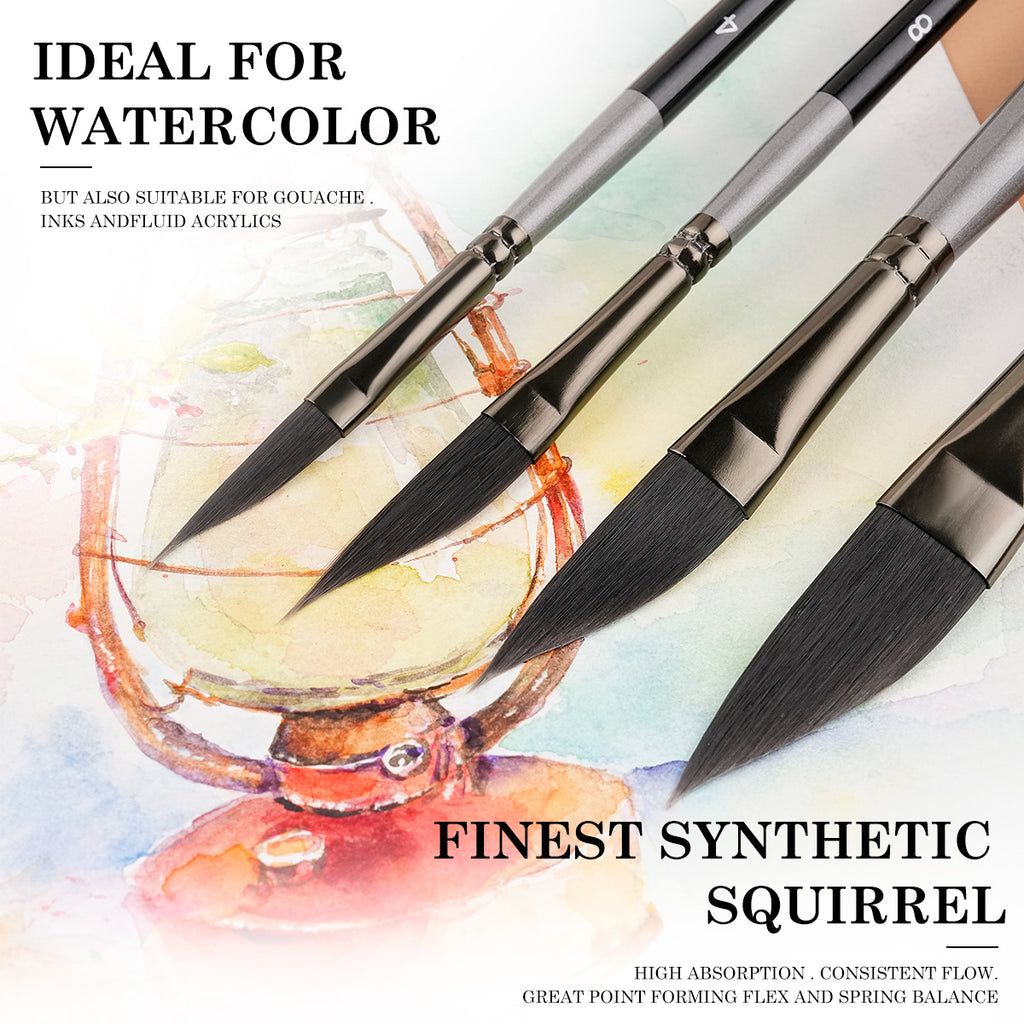 Golden Maple Sable Dagger Stripper Brush For Watercolor Acrylic Oil Painting