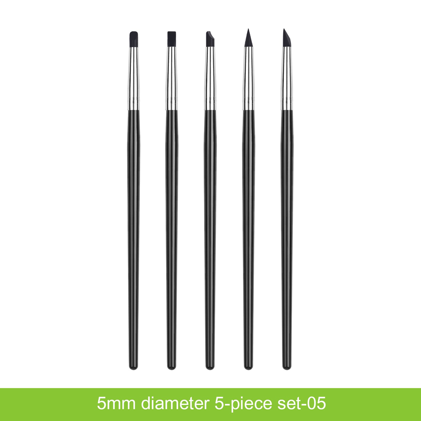 Golden Maple Clay Shapers - Color Shapers Black Firm Clay Coloring Drawing Tool Set - 5pcs Silicone Tips, Clay Shapers, Pottery Painting Tools