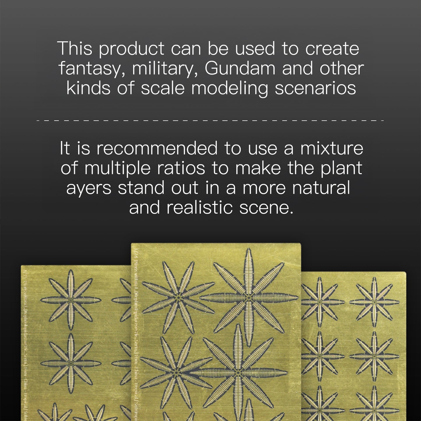 Golden Maple 1/48/35/24 Centipede Grass PE Etched Sheet Fern