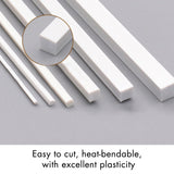 Assorted-Size Square ABS Modeling Sticks: Easy Cutting & Heat-Bendable.