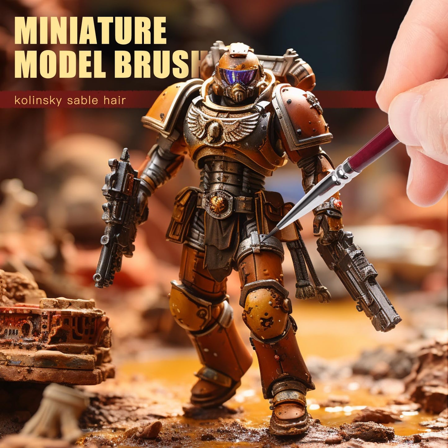 Golden Maple Master Ⅰ: 3PCS Kolinsky Sable Miniature Paint Brush Set