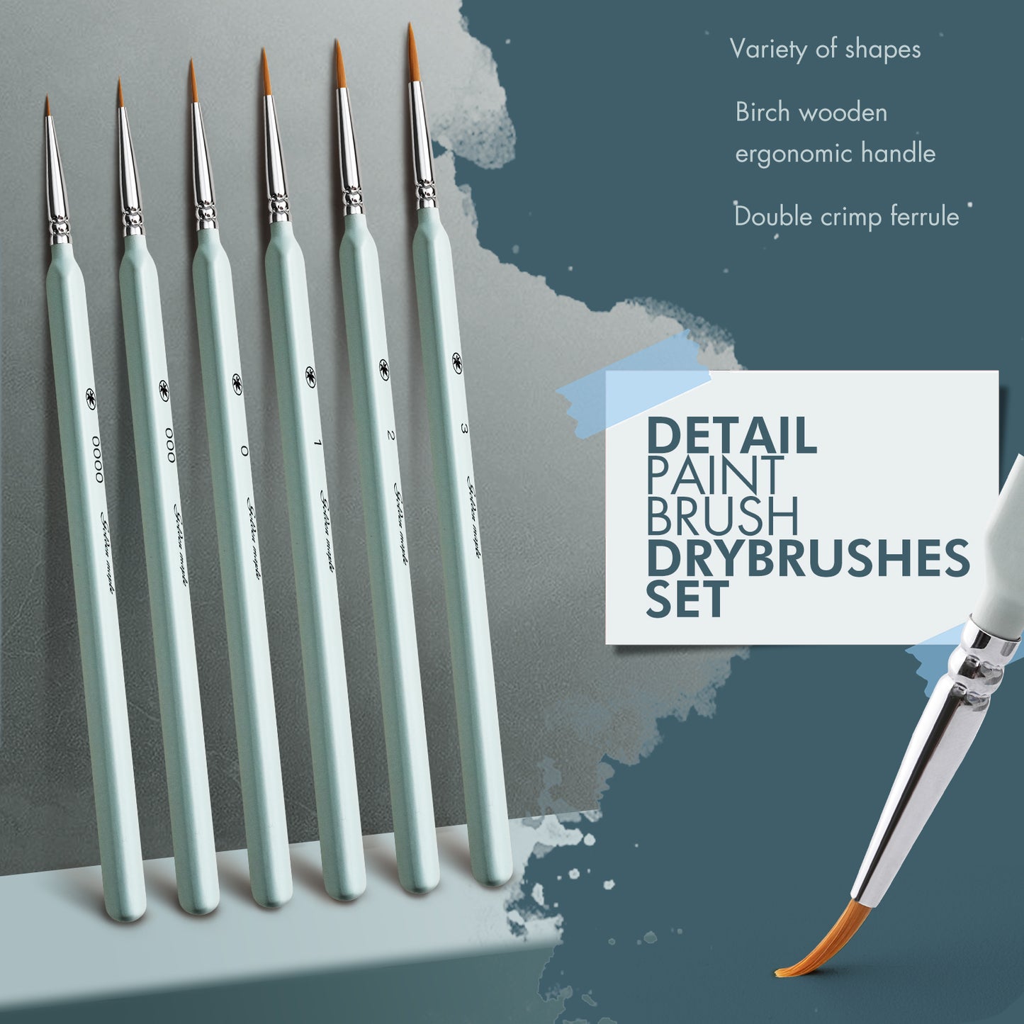 Miniature Paint Brushes Drybrush-18PCS Micro Detail Paint Brush Set