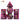 Purple polyhedral dice set.