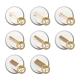 Grid showing copper rod diameters from 0.2mm to 3.0mm, each in 5-piece sets.