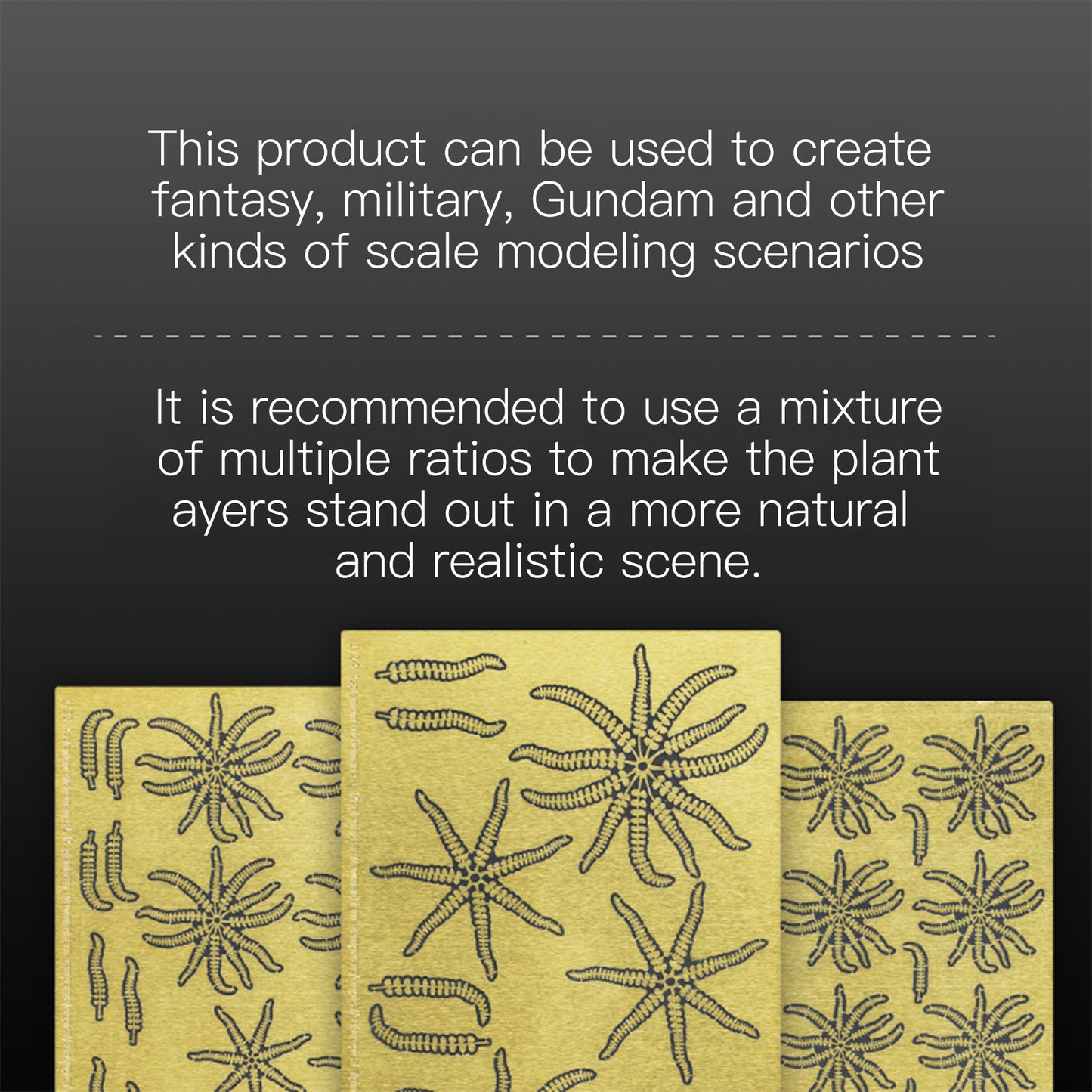 Golden Maple 1/48/35/24 Fern PE Etched Sheet Fern fern -Temperate /Tropical/Subtropical alpine worldwide