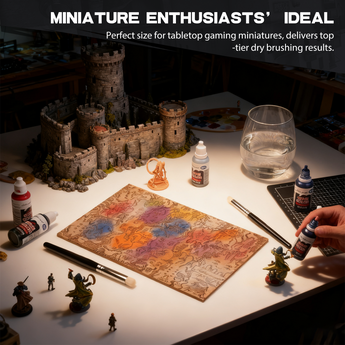 Use the dry-brushing palette during the miniature painting process.