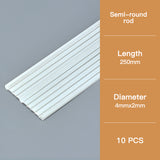 Semi-Round Modeling Rod: 4mm Diameter, 250mm Length – Model Building Material.