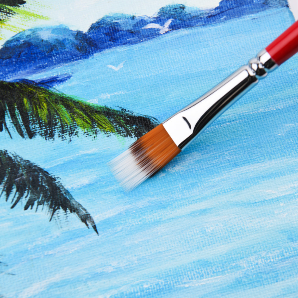 5PCS Long Flat Brush Set