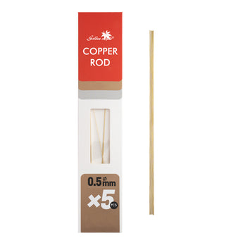 Golden Maple 0.5mm copper rods, 5-piece pack for miniature modeling and detailing.