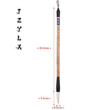 JZYLX 23.3cm Calligraphy Detail Brush with wooden handle & white pointed bristles for sumi-e art.