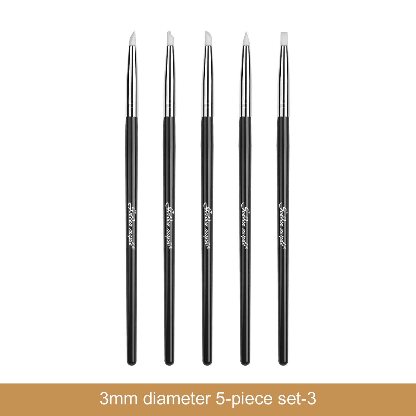 Golden Maple Clay Shapers - Color Shapers Black Firm Clay Coloring Drawing Tool Set - 5pcs Silicone Tips, Clay Shapers, Pottery Painting Tools