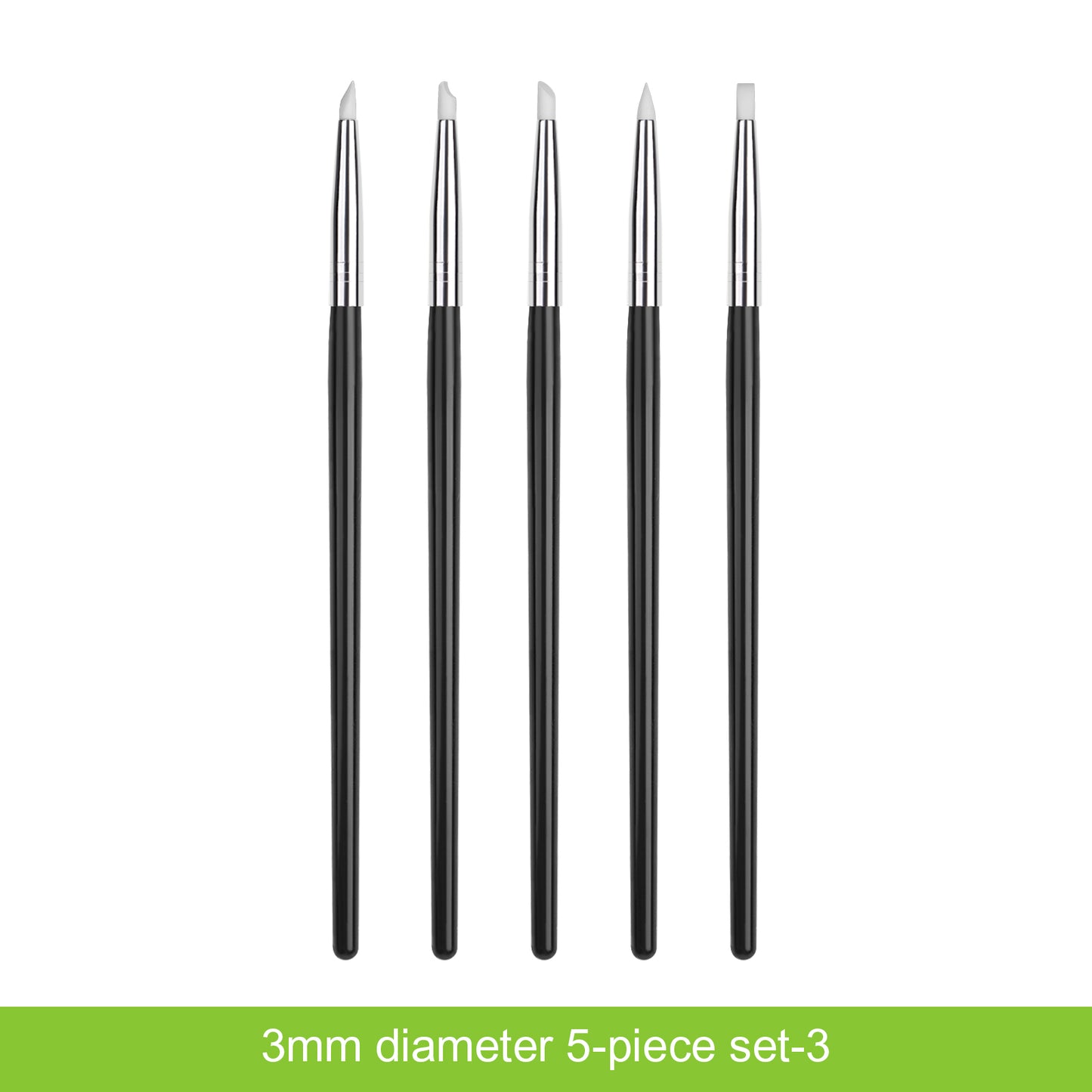 Golden Maple Clay Shapers - Color Shapers Black Firm Clay Coloring Drawing Tool Set - 5pcs Silicone Tips, Clay Shapers, Pottery Painting Tools
