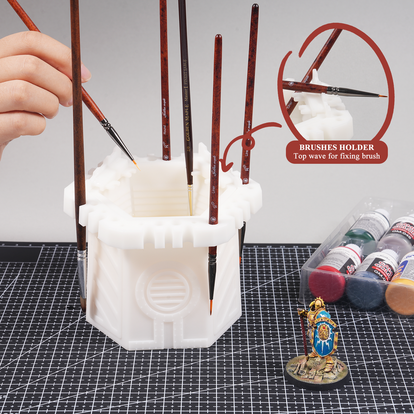 Plastic Brush Cup for Miniature Painting