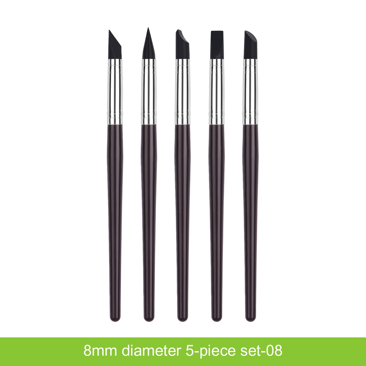Golden Maple Clay Shapers - Color Shapers Black Firm Clay Coloring Drawing Tool Set - 5pcs Silicone Tips, Clay Shapers, Pottery Painting Tools