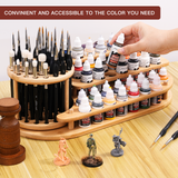 Take out the paint from the paintbrush and paint organizer to do miniature painting.