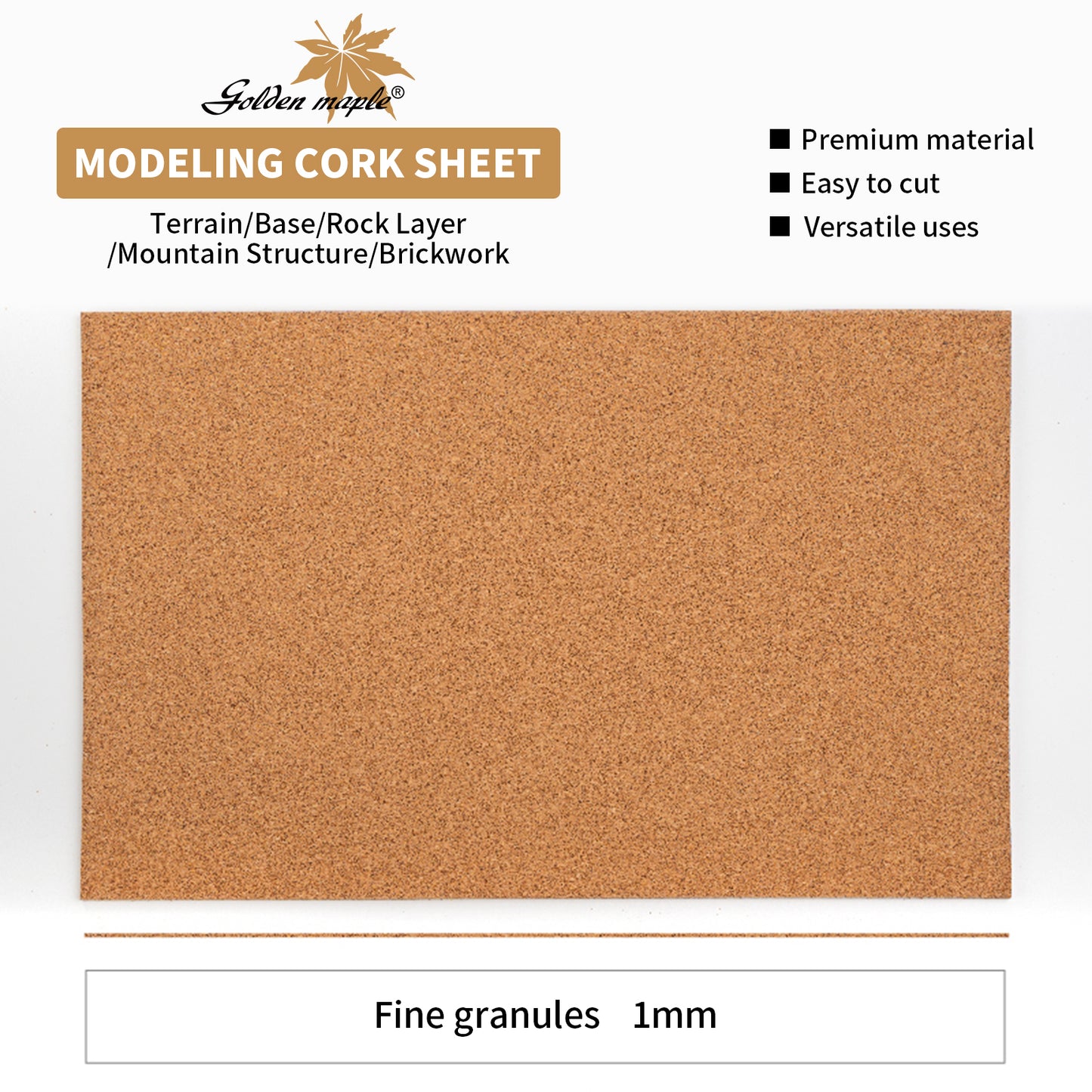 Golden Maple Modeling Cork Sheet
