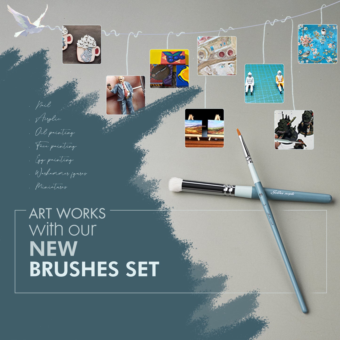 Miniature Paint Brushes Drybrush-18PCS Micro Detail Paint Brush Set