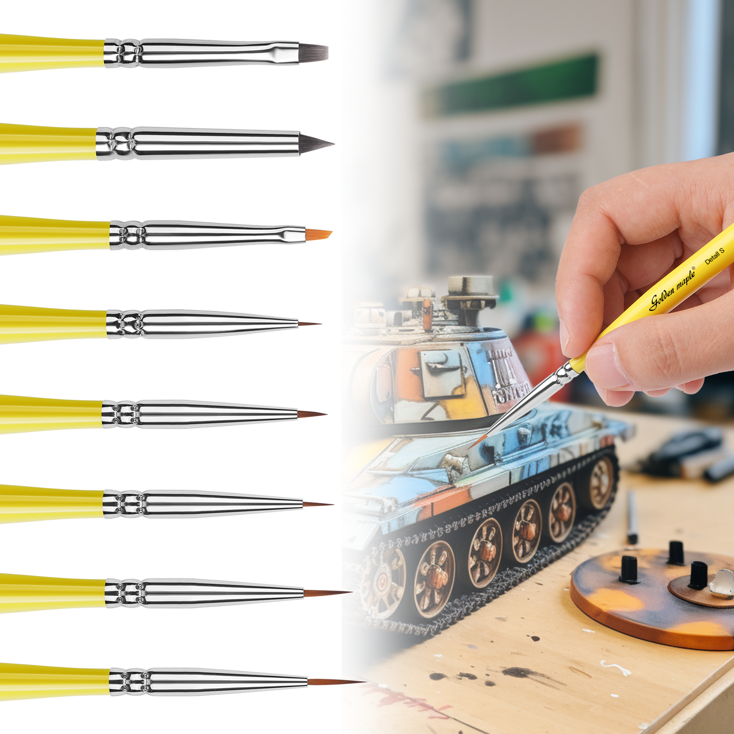 8PCS Extra Fine Detail Miniature Paint Brush Set
