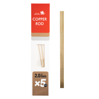 Golden Maple 2.0mm copper rods, pack of 5, in red and clear packaging for crafting.
