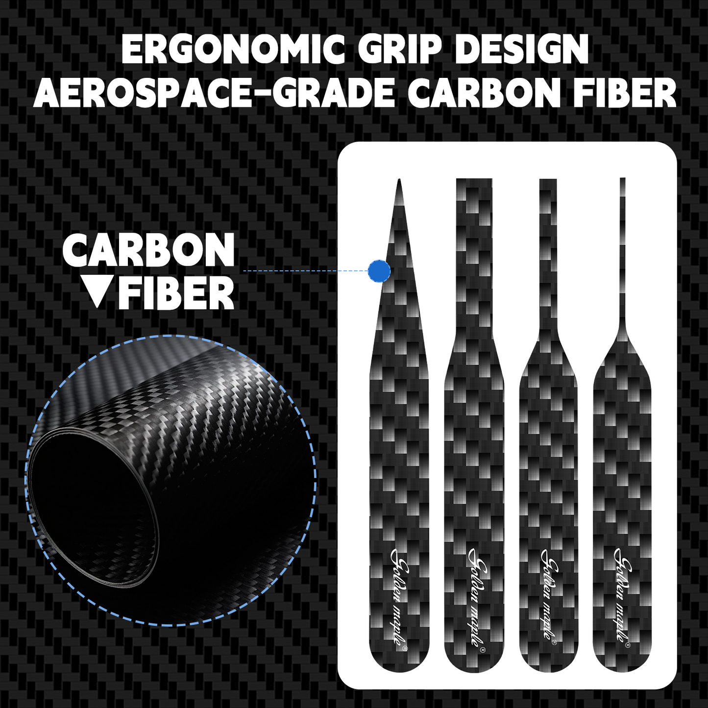 Golden Maple 4PCS Irregular Carbon Fiber,Sanding Sticks for Grinding Polishing Tools