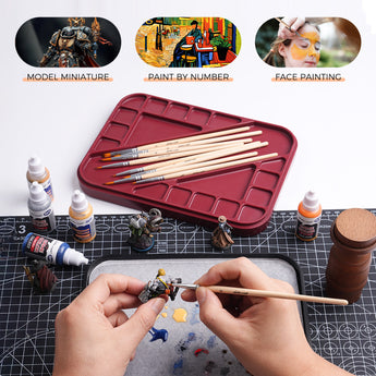 Nylon brushes are also suitable for miniature models, paint-by-number kits, and face painting.