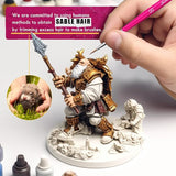 #00 Sable Hair Detail Brush for painting miniature figures. Fine point art brush, humane sourced for model painters.