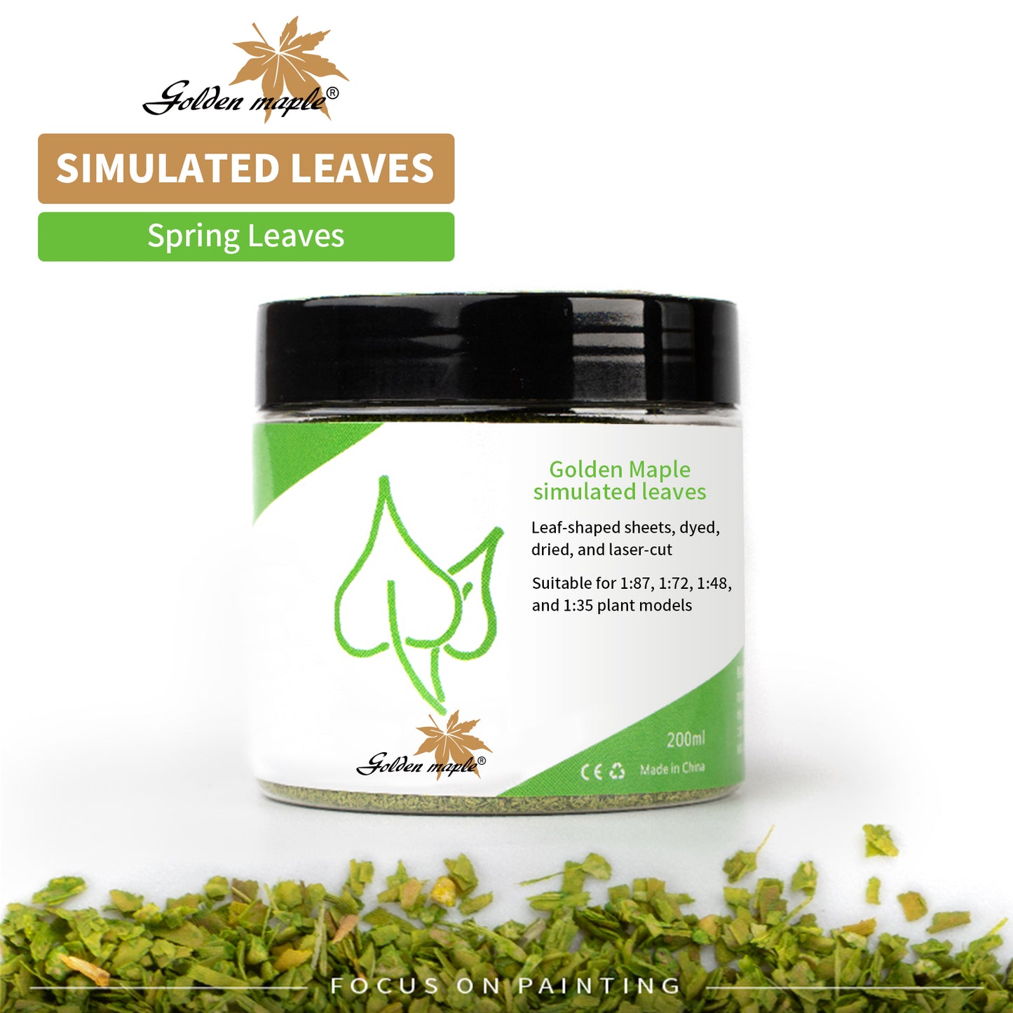Golden Maple Simulated Leaves