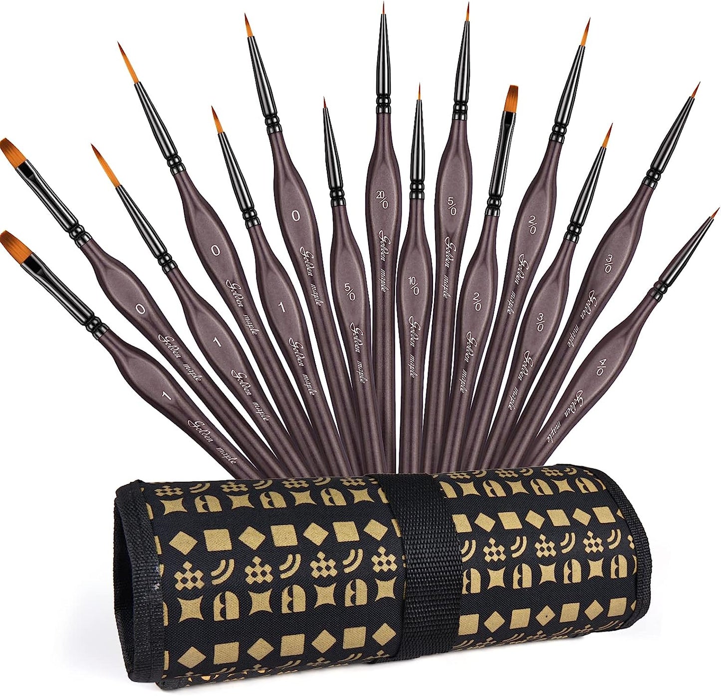 Goldene Ahorn 15PC Kleine Pinsel Micro Modell Detail Farbe Pinsel Set