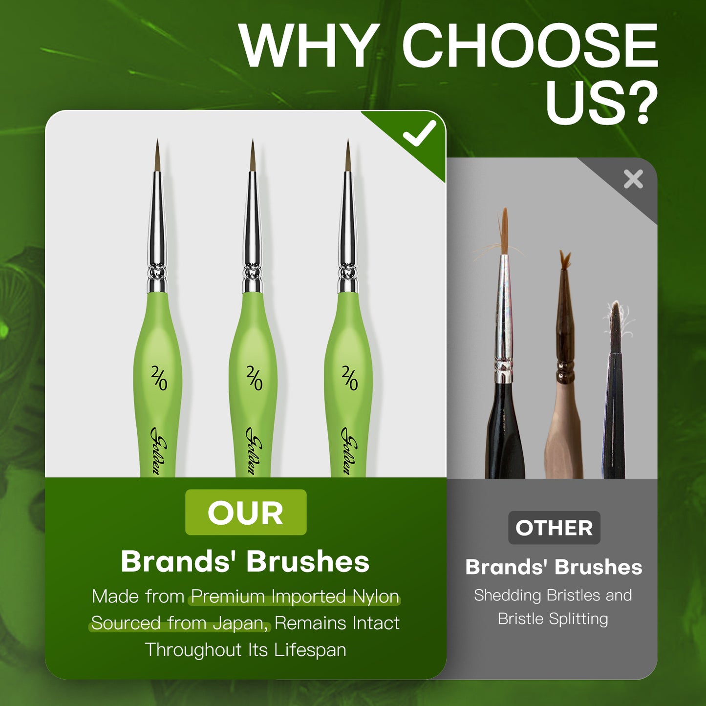Golden Maple 6PCS Ergonomic Triangle Handle Detail Brush Set-2/0