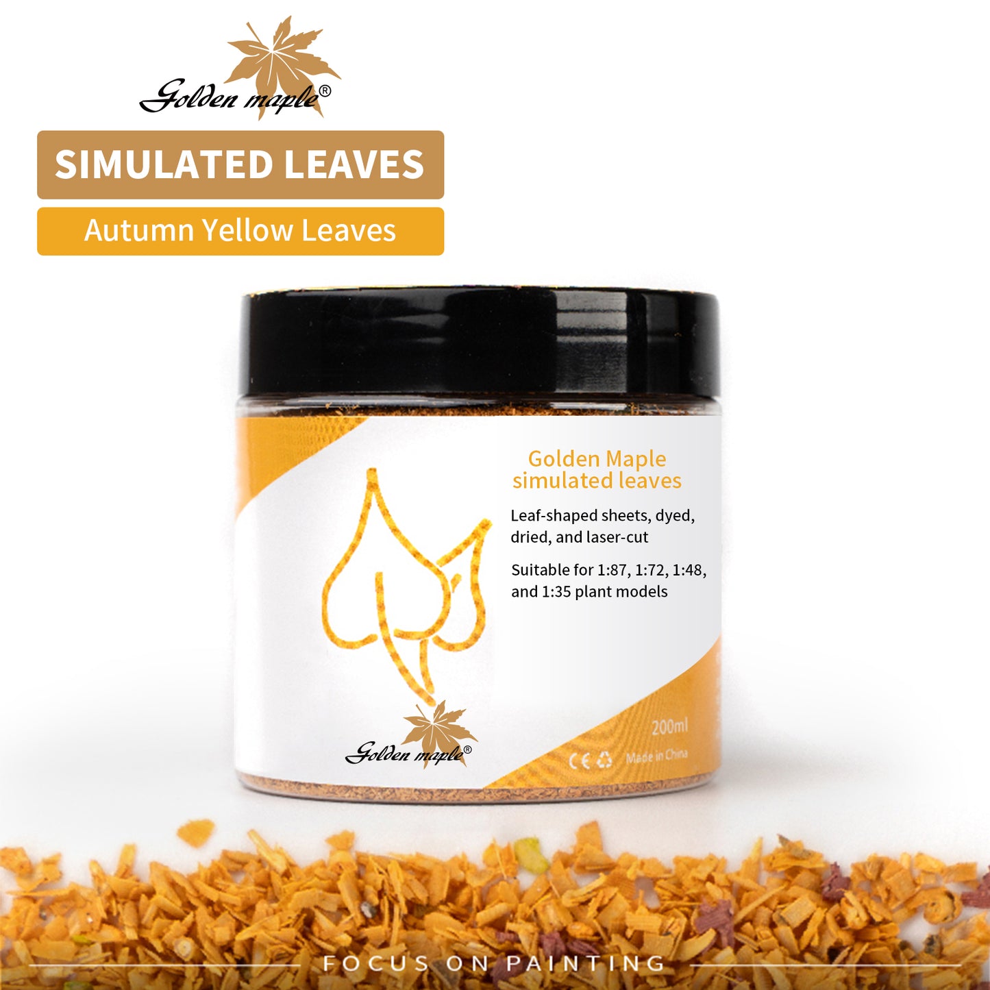 Golden Maple Simulated Leaves