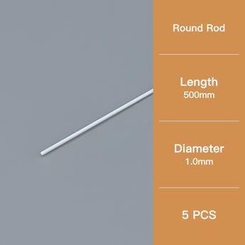 This round model rod has a diameter of 1.0 mm and a length of 500 mm.