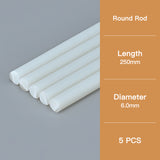 This round model rod has a diameter of 6.0 mm and a length of 250 mm.