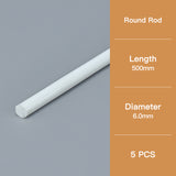 This round model rod has a diameter of 6.0 mm and a length of 500 mm.
