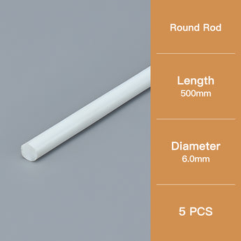 This round model rod has a diameter of 6.0 mm and a length of 500 mm.