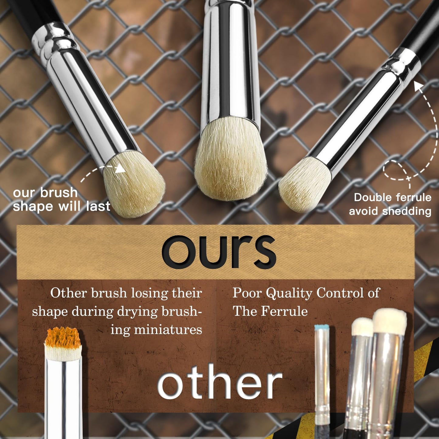 18PC Miniature Paint Brush Set