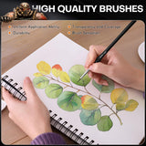 Golden Maple Detail Brush painting botanical leaves on sketchbook paper. High quality, uniform application & durability.