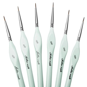 2/0 Extra Fine Tip Nylon Detail Brush - 6pcs/set
