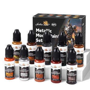 Metallic Miniature Paint Set: 10 Bottles x 20 ml